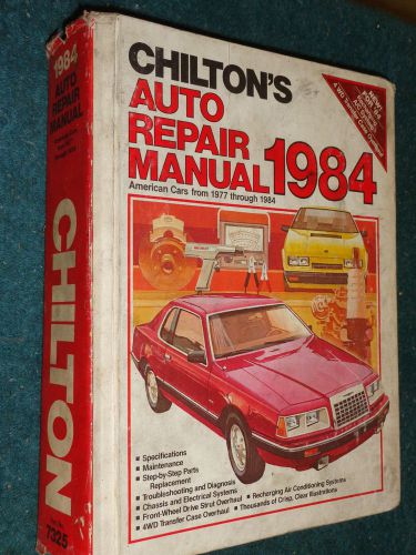 1977-1984 fiero / camaro / vette / firebird / monte carlo / mustang shop manual