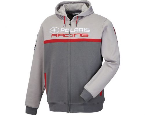 Oem polaris racing red grey race hoody hoodie sweatshirt sizes s-3xl