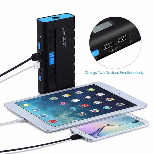 Electric auto car battery booster cable clip cell phone iphone ipad charger us