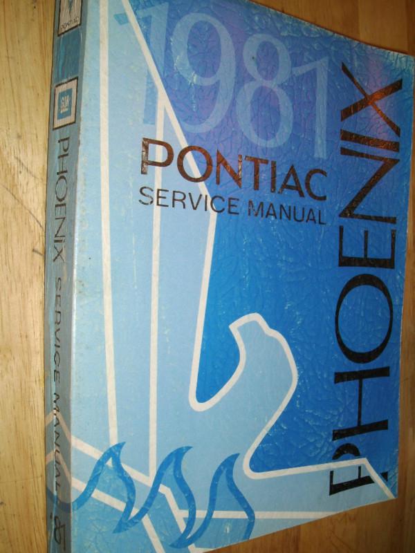 1981 pontiac phoenix shop manual / original g.m. book / useful!!