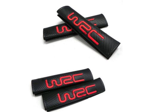 Wrc carbon seat belt cover shoulder pad universal for subaru black 2 pcs