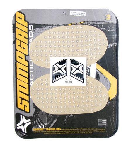 Stomp grip universal tank traction pad oval 4.75" x 8.75" / clear