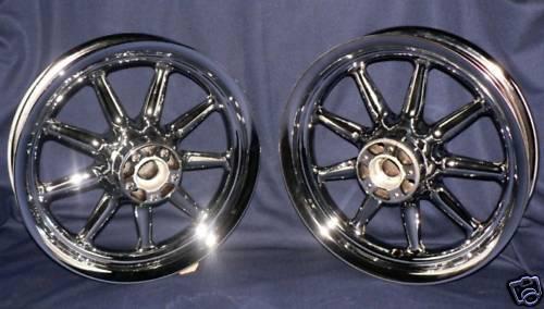 Harley chrome 9 spoke touring wheels road king street electra glide flh ultra 