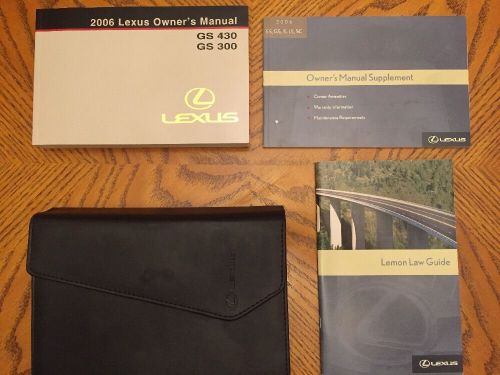 2006 lexus gs430/gs300 non-navigation owner&#039;s manual stock #263