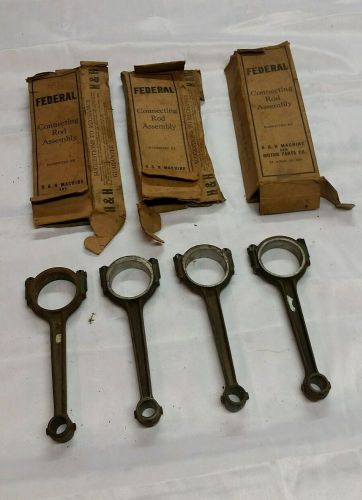 Babbitted federal connecting rod assemblies x4 h&amp;h machine and motor parts co.