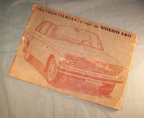 Volvo 140 book original dutch text car manual owners manual vintage 1967?