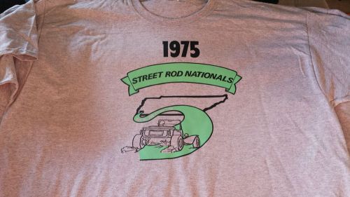 Vintage 1975 memphis street rod nationals t shirt   grey xl