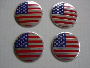 Us united states flag wheel center cap emblems  aluminum stickers decal 4