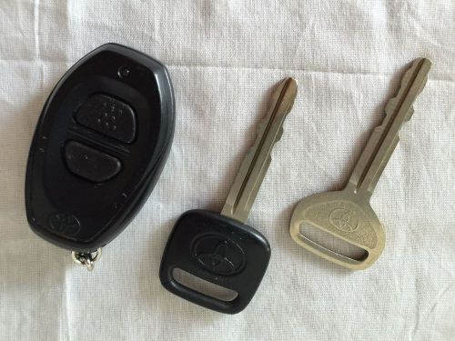 Toyota camry keys (2) and keyless remote entry (1)