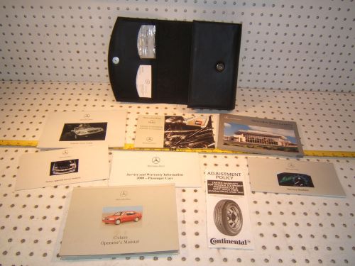 Mercedes w202 c230k/c280 2000 us owner&#039;s manuals 1 set of 8 &amp; leather oe 1 case