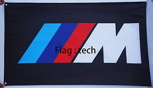 Bmw m flag-bmw iiim banner flags 3&#039;x5&#039; new bmw m car flags -black-free shipping