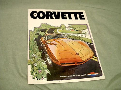 1974 chevrolet corvette dealer sales brochure stingray convertible original
