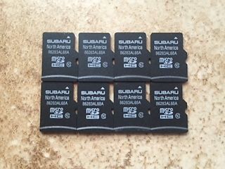 Lot of 8 new 2016 subaru navigation micro sd cards #86283al68a .