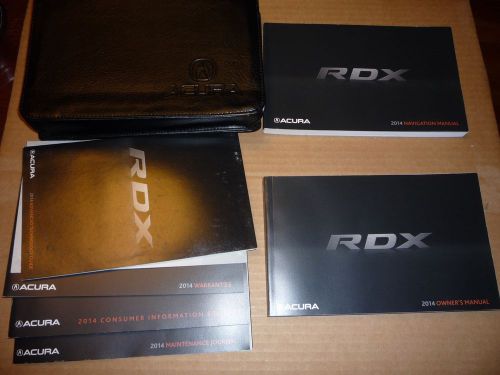 2014 acura rdx with navigation owner’s manual set