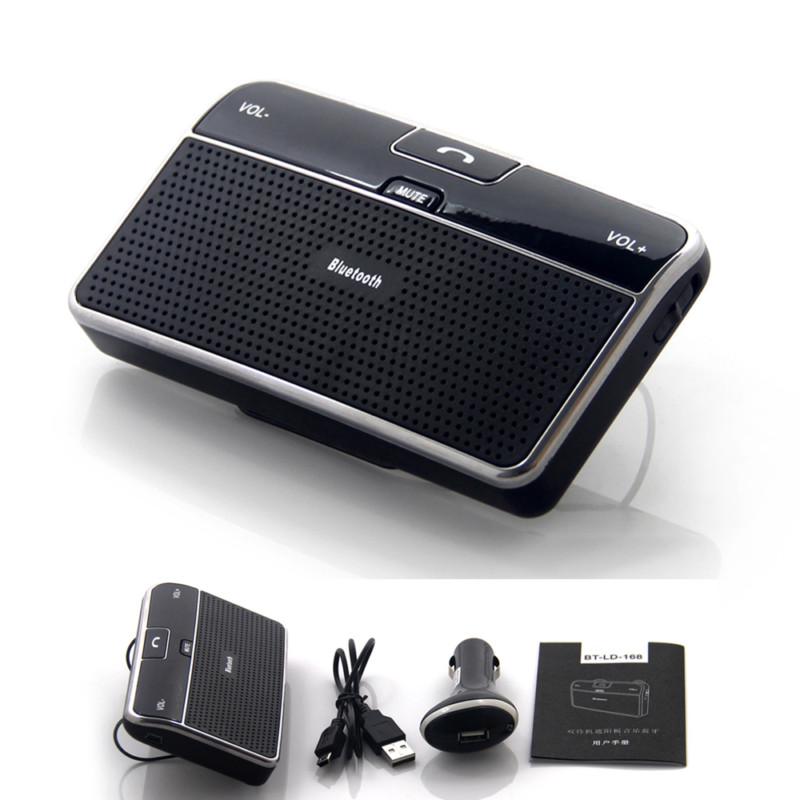 Wireless bluetooth speakerphone handsfree car kit w/ car charger support gps mp3