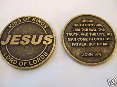 Lot 7 jesus coins christmas easter graduation baby shower favors birthday gifts
