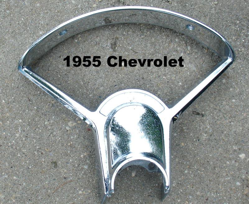 1955 1956 chevy chrome dash speedometer  bezel 