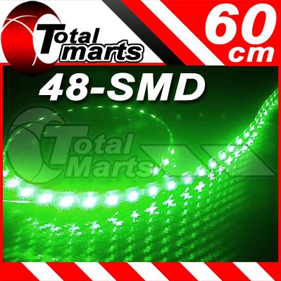 60cm 24" car truck knight rider led decoration strobe flash strip light green