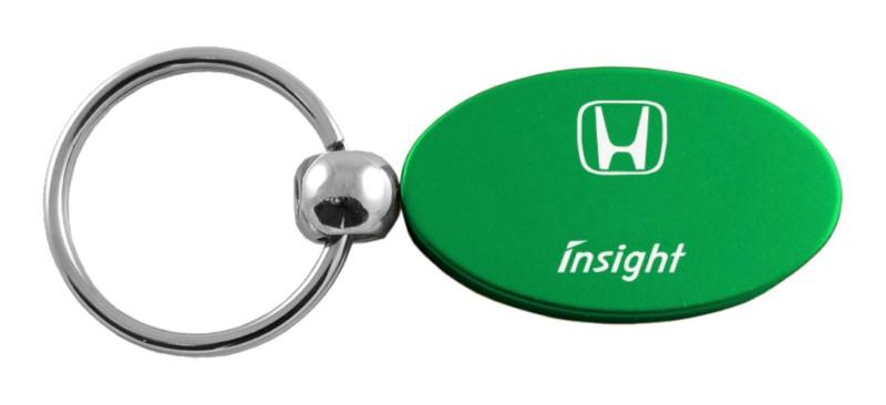 Honda insight green oval keychain / key fob engraved in usa genuine