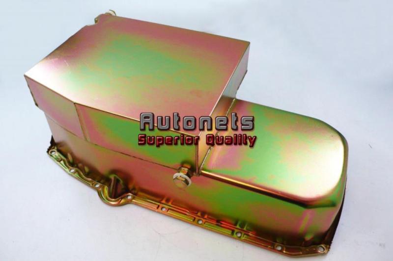 Sbc chevy claimer style zinc steel oil pan 8 qts 58-86 chevy v8 283-350 hot rod