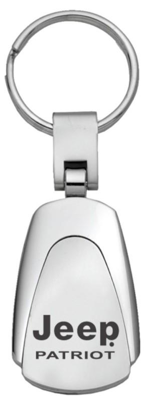 Chrysler patriot chrome tearddrop keychain / key fob engraved in usa genuine
