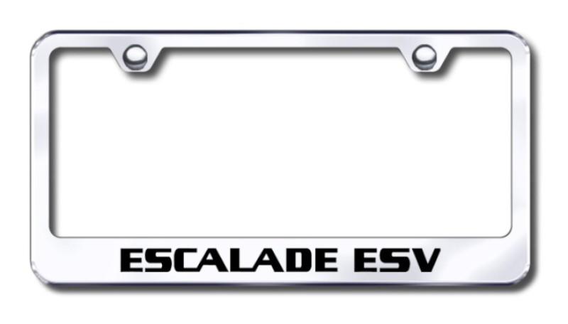 Cadillac escalade esv  engraved chrome license plate frame made in usa genuine