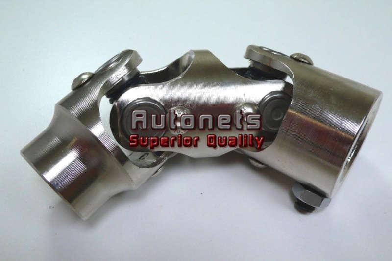 Chrome universal double style steering u-joint 3/4" x 1"dd chevy hot rat rod