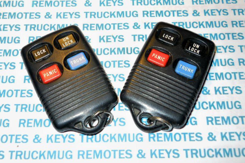Ford lincoln mercury 4 button keyless remote pair fcc: gq43vt4t free ship usa