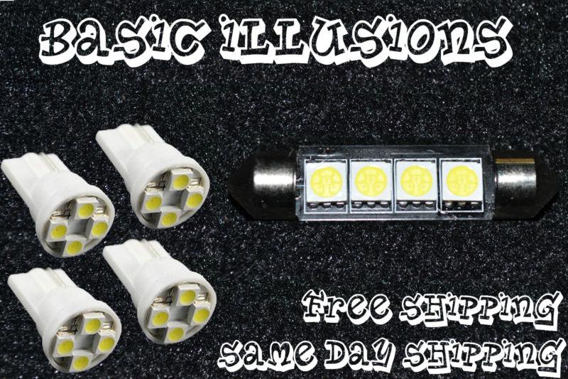 Cool white 1 211 4smd dome map light + 4 194 4led license plate courtesy bulb