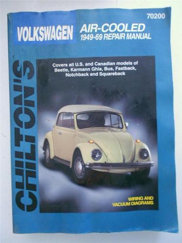 70200 chilton's volkswagen air-cooled 1949-69 repair manual 0801990734
