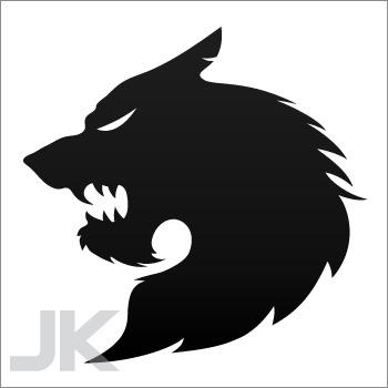 Decals sticker wolf wolves angry aggressive carnivore head open mouth 0502 ka42z