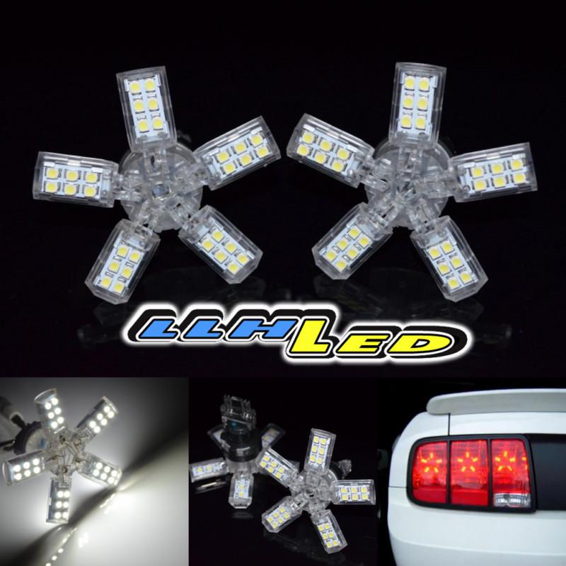 2x 40 smd led bulbs 5 arms spider white lights tail lamps side marker 3157 4057 