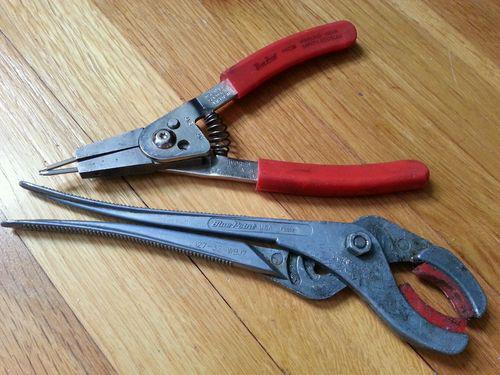 Blue point tools convertable retaining ring pliers and cannon plug pliers