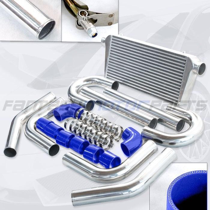 Universal blue silicone 3'' inlet intercooler piping kit fmic diy pipe kit 3.0"