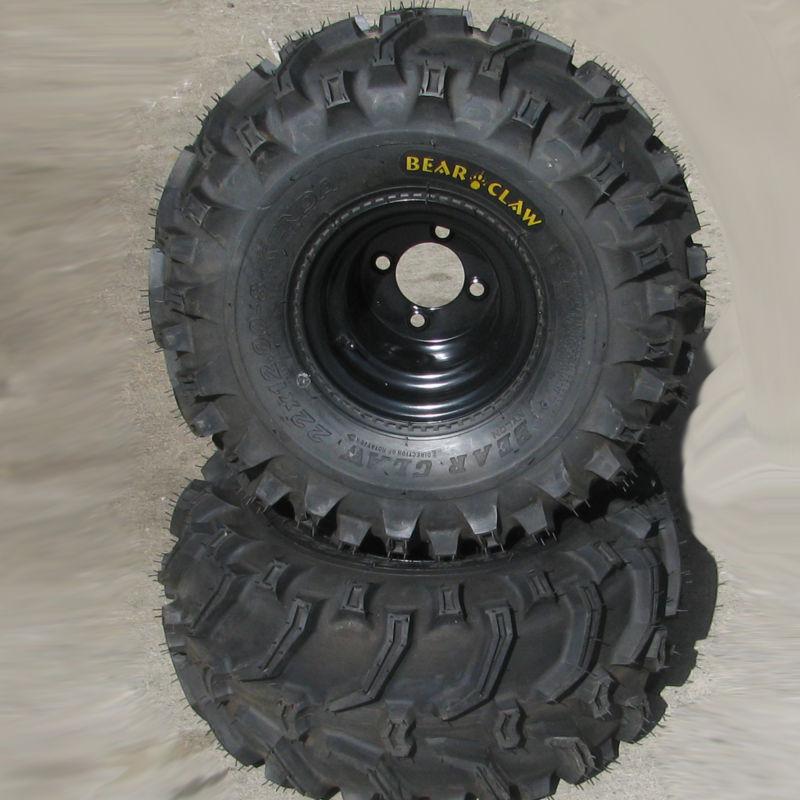 2) 22x12-8 lifted off road golf cart tires rims wheels for ezgo club car yamaha