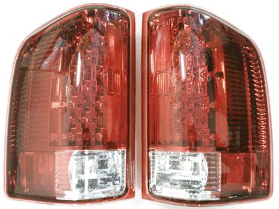 Chevy silverado 1500 07-12 red/clear led lens tail lights rear lamps left+right