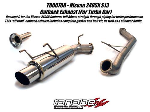 Tanabe concept g catback exhaust for 89-94 240sx s13 t80070r