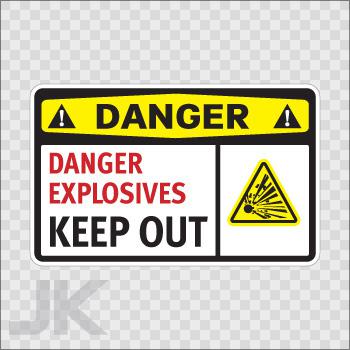 Decal sticker sign warning danger caution explosives flammable fire 0500 z42z6