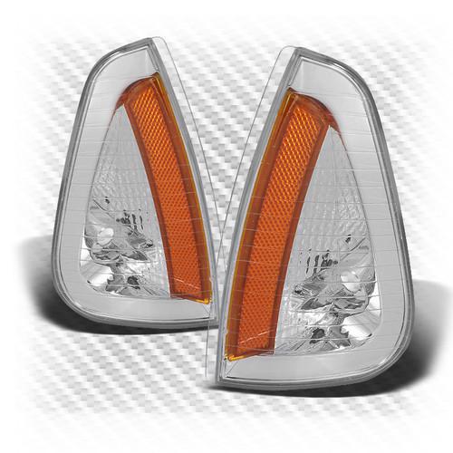 06-10 charger clear corner signal lights lamps w/amber reflector l+r set