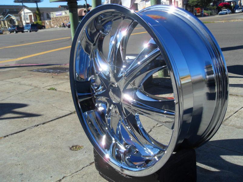 20" velocity 20 x 8 chrome rims (fits 5x114.3 and 5x120) offset +38