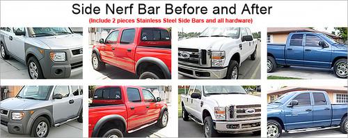 09-11 ford f150 super cab chrome side step stainless nerf bars