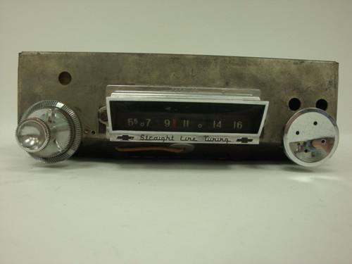 1959 1960 delco chevy engineering sample single knob radio