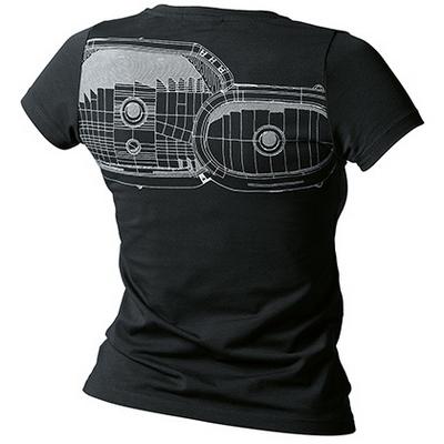 Bmw genuine motorcycle reflection 3 t-shirt, women - size- xxl - color- black