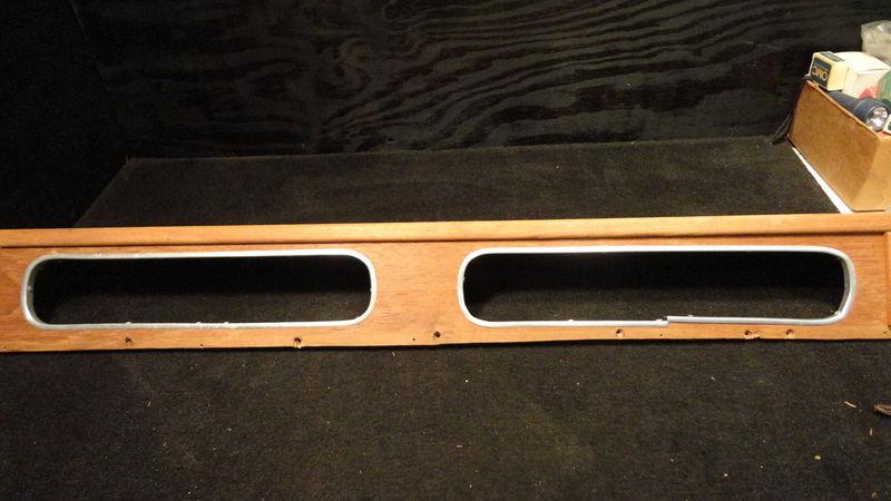 Used teak wood shelf with 2 access holes with 2 brackets 40" x 5" (tk35)