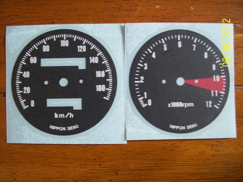 Honda cafe racer cb 400 four cb 400 f dial gauge clock overlay applique km/h blk