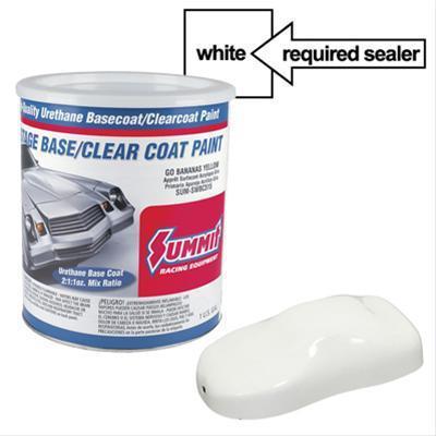 Summit racing paint 2-stage base coat urethane pure white 1 gallon each