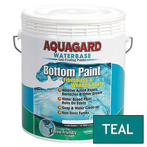 Brand new - aquagard waterbased anti-fouling bottom paint - 1gal - teal - 10105