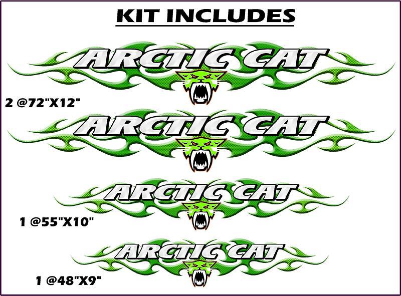 New arctic cat decals crossfire f7 zr sno pro - flame kit