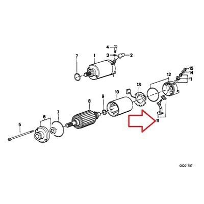 Bmw genuine starter carbon brush set k1 k100rs k1100lt k1100rs k1200rs k1200gt