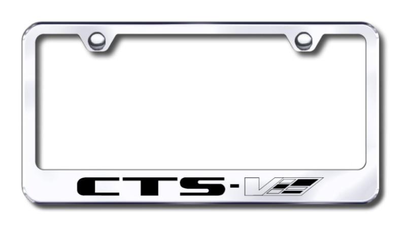 Cadillac cts-v  engraved chrome license plate frame made in usa genuine